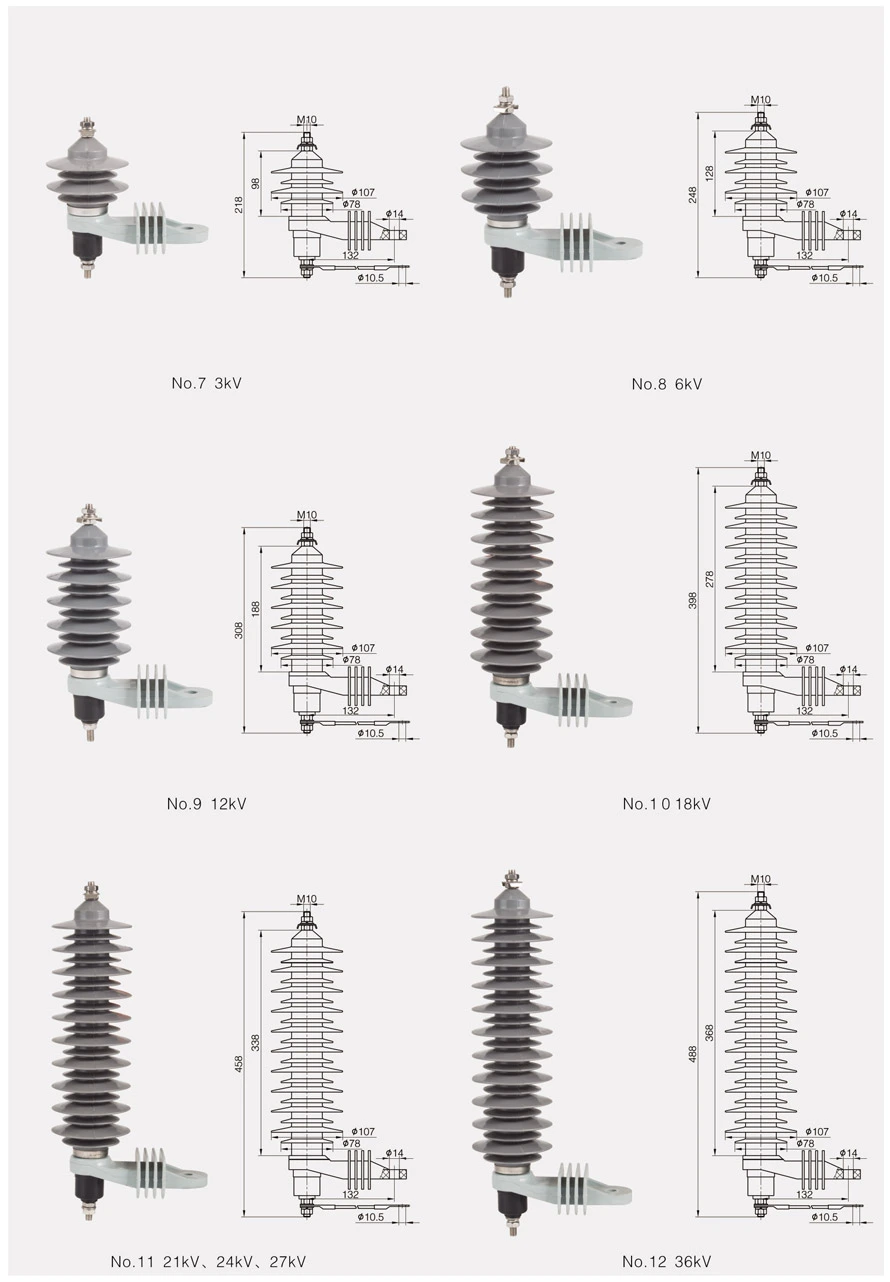 33kv High Voltage Polymer Lightning Arrester In Transformer 33kv High Voltage Polymer Lightning Arrester In Transformer